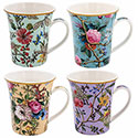 Boxed William Morris Kilburn 4 Mug Gift Set